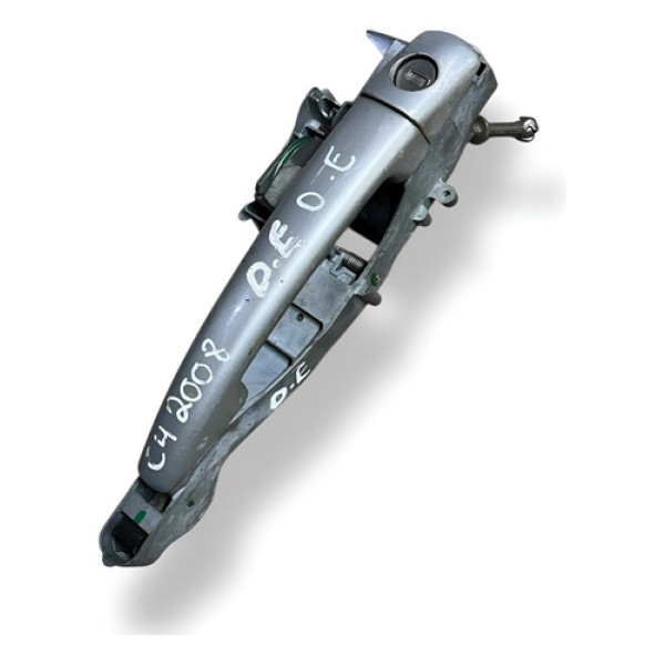 Maçaneta Externa Dianteira Esquerda Citroen C4 2008 2009 Preta Dianteira