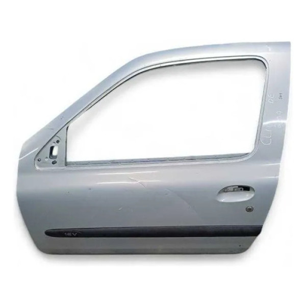 Porta Dianteira Esquerda Renault Clio 2002 2003 2004 A 2009 Dianteira Esquerda Prateado