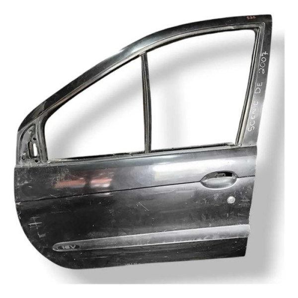 Porta Dianteira Esquerda Renault Scenic 2004 2005 2006 2007 Dianteira Esquerda Cinza