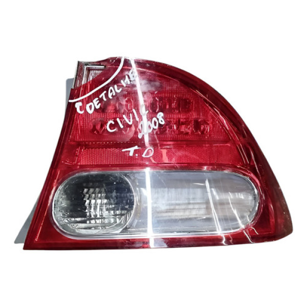 Lanterna Traseira Direita Honda Civic Lxs  2008 Detalhe Direito/passageiro Água