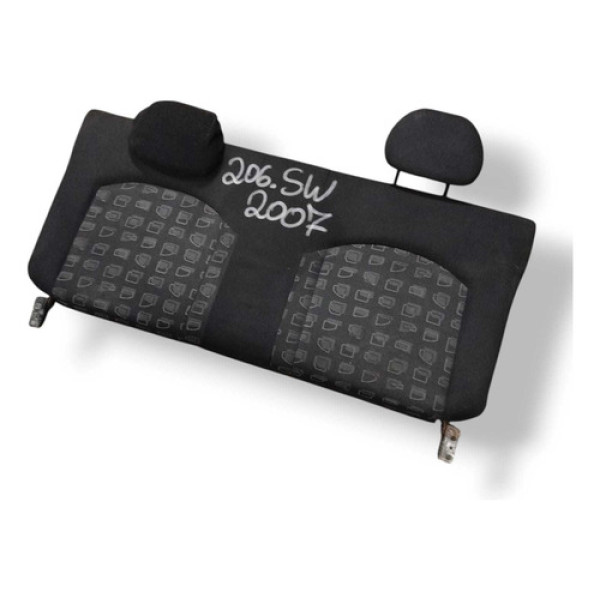 Encosto Banco Traseiro Peugeot 206 2004 2005 2006 2007 - Preto