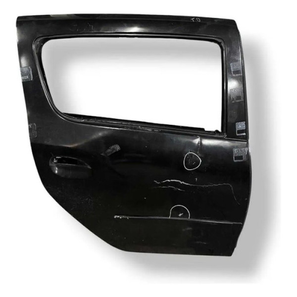 Porta Traseira Direita Renault Sandero 2014 2015 Detalhe  Traseira Direita Preto