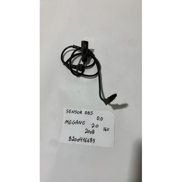 Sensor Abs Dianteiro Direito Megane Gt Dyn 2.0 08 8200416683
