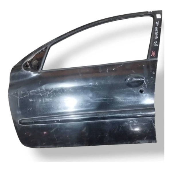 Porta Dianteira Esquerda Peugeot 206 - 2003 2004 2005 2006 Dianteira Esquerda Preto