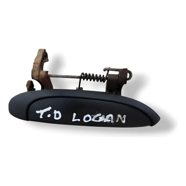 Maçaneta Externa Traseira Direita Logan 2008 2009 7700433076 Preto Traseira