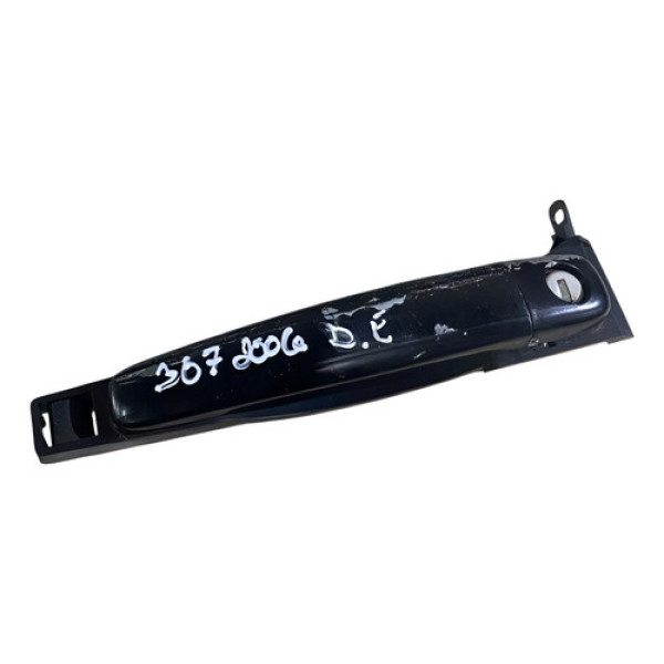 Maçaneta Externa Dianteira Esquerda Peugeot 307 Sw 2006/2007 Preto Dianteira