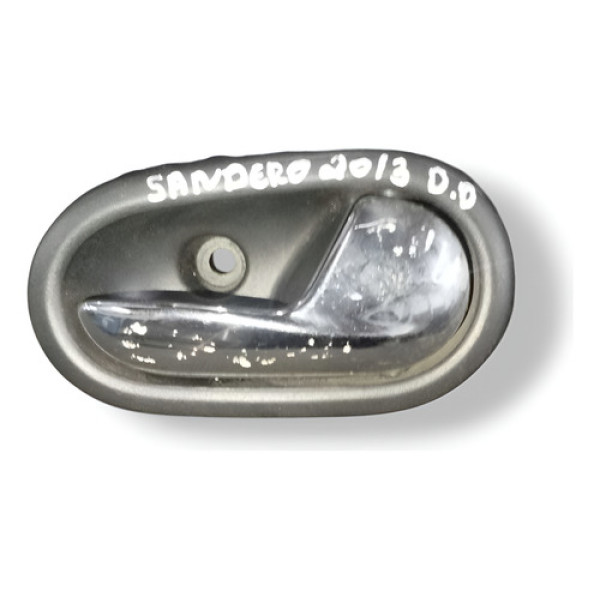 Maçaneta Interna Dianteiro Direito Renault Sandero 2013/2015 Preto Dianteira