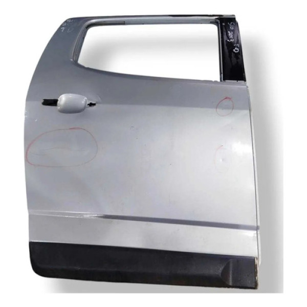 Porta Traseira Direita Chevrolet S10 2013 2014 2015 Detalhe Traseira Direito Prateado