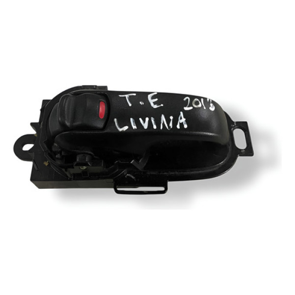 Maçaneta Interna Traseira Esquerda Nissan Livina 2013 2014 - Preto - Traseira
