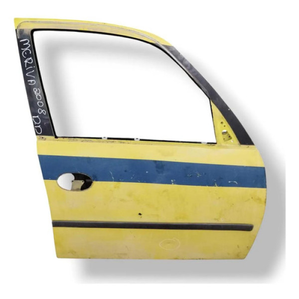 Porta Dianteira Direita Chevrolet Meriva 2008 2009 Detalhe Dianteira Direita Amarelo