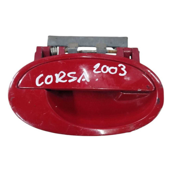 Maçaneta Externa Traseira Direita Gm Corsa 1.0 2003 24424876 Vermelho Traseira