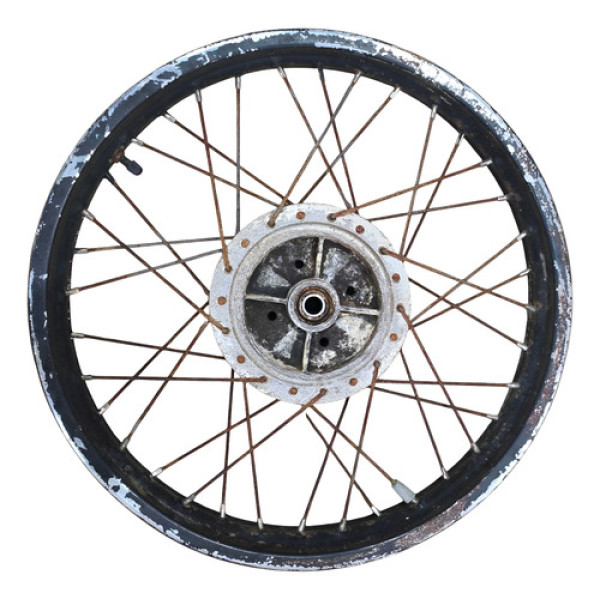 Roda De Moto  Com Raios Yamaha Ybr 2006 Prateado