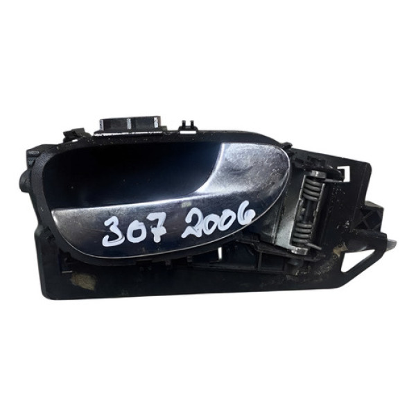 Maçaneta Interna Lado Direita Peugeot 307 2010 9643604477 Preto Dianteira