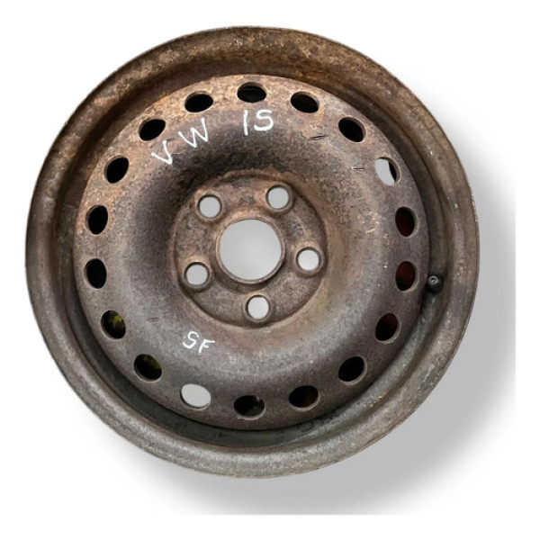 Roda Avulsa Ferro Aro 15 Volkswagen Gol Voyage Polo Golf Prateado