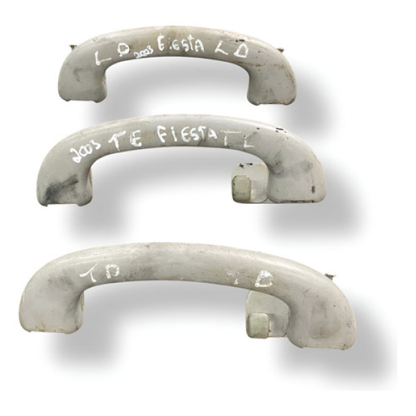 Kit 3 Puxadores Alça Teto Ford Fiesta 2002 2003 2004 2005 - Bege