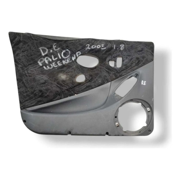 Forro Porta Dianteira Esquerda Palio Weekend 2003 7352907790 Cinza Escuro E Preto