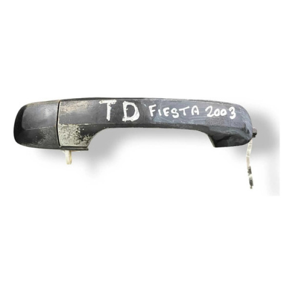 Maçaneta Externa Traseira Direita Ford Fiesta 2003 2004 2005 Prateado Traseira