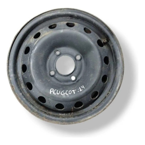 Roda Ferro Avulsa Aro 14 Peugeot 206 207 - 4 Furos Original Preto