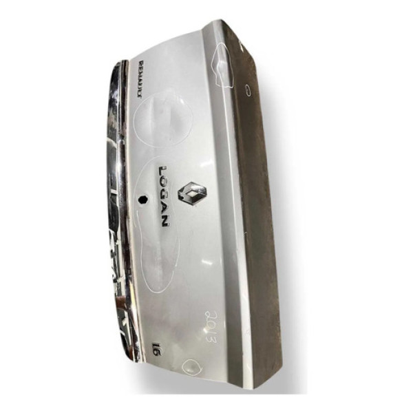 Tampa Traseira Porta Malas Renault Logan 2012 2013 Detalhe Branco