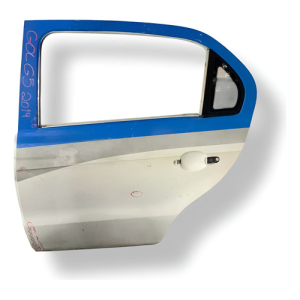 Porta Traseira Esquerda Volkswagen Gol G5 2014  2015 Detalhe Traseira Esquerdo Branco