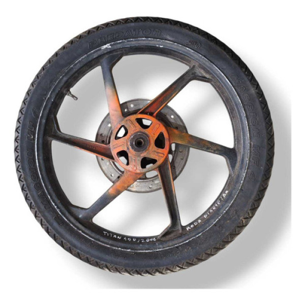 Roda Dianteira Honda Titan 150 2008 2009 2010 2011 2012 Preto