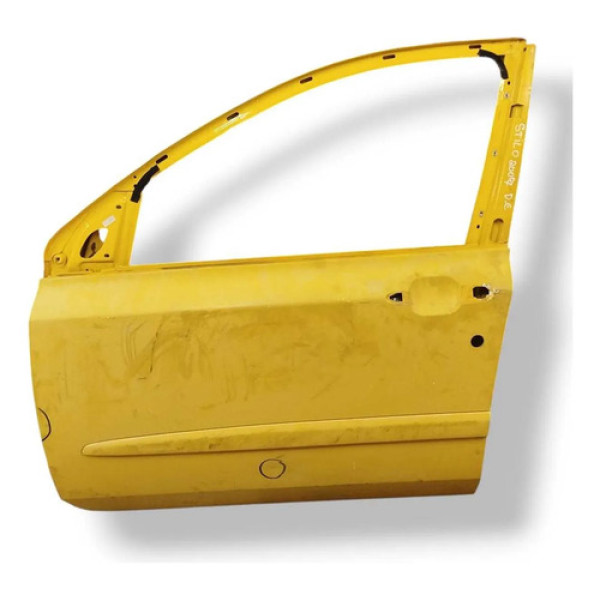 Porta Dianteira Esquerda Fiat Stilo 2007 2008 2009 Detalhe Dianteira Esquerda Amarelo