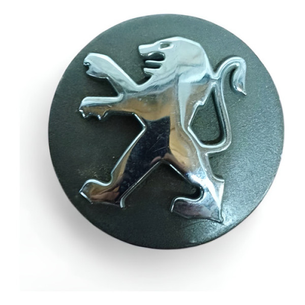 Emblema Calota Peugeot Grafite  Cinza