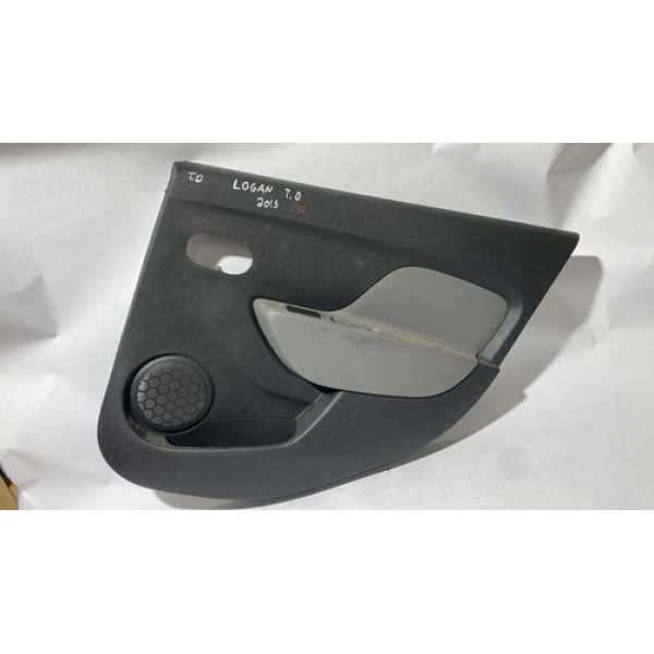 Forro De Porta Diant Direita Renault Logan 2015 809002256r Preto Com Detalhe Cinza Claro
