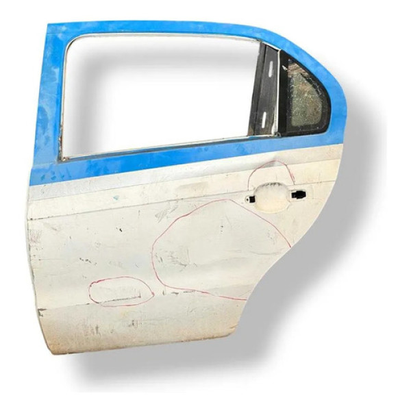 Porta Traseira Esquerda Voyage 2014/2016 Original C/detalhe Traseira Esquerdo Branco