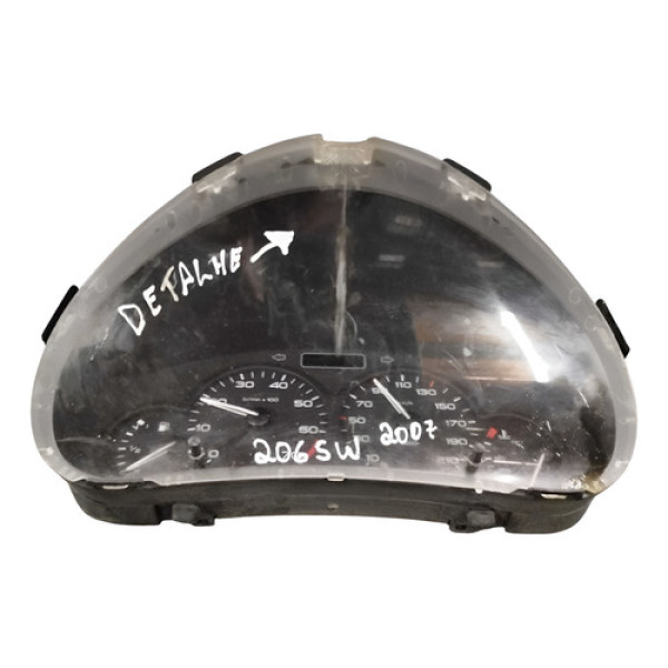Painel Instrumentos C/detalhe Peugeot 206 Sw 2007 9656696180 Preto