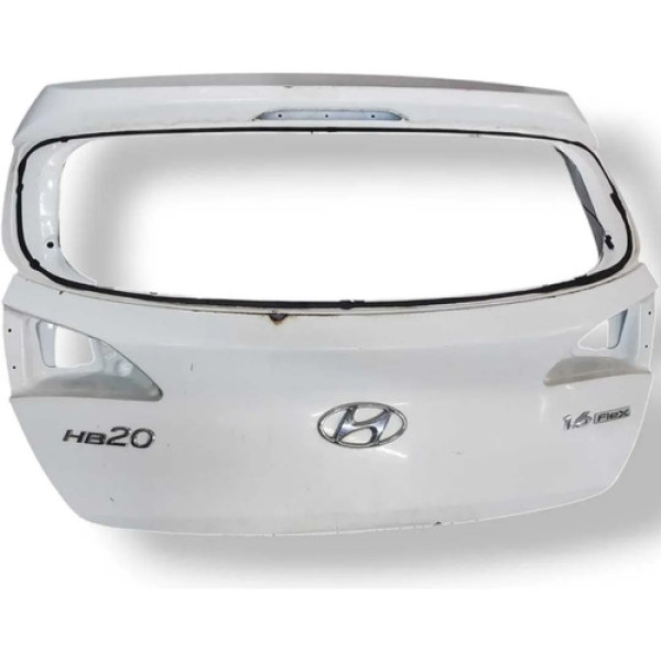 Tampa Traseira Hyundai Hb20 2015 2016 2017 2018 Detalhe Branco