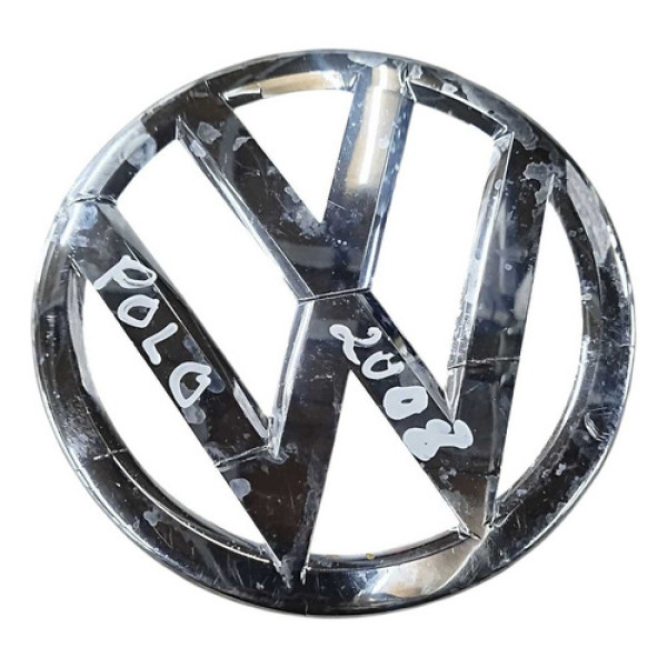 Emblema Grade Frontal Volkswagen Polo 2008 2009 10 3g0853601 Prateado