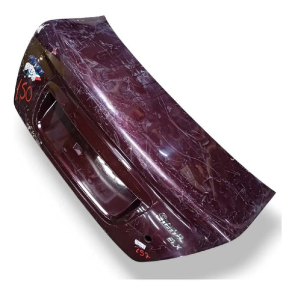 Tampa Traseira Porta Malas Fiat Siena 2001 2002 2003 A 2005 Vermelho