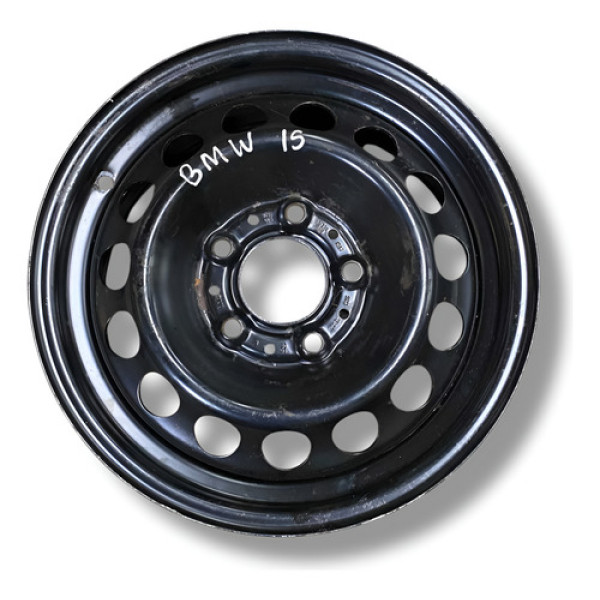 Roda De Ferro Avulsa Aro 15 Bmw 5 Furos Preto