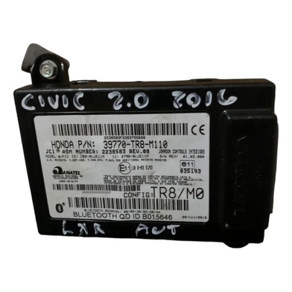 Módulo Bluetooth Civic Lxr 2014 39770tr8m110