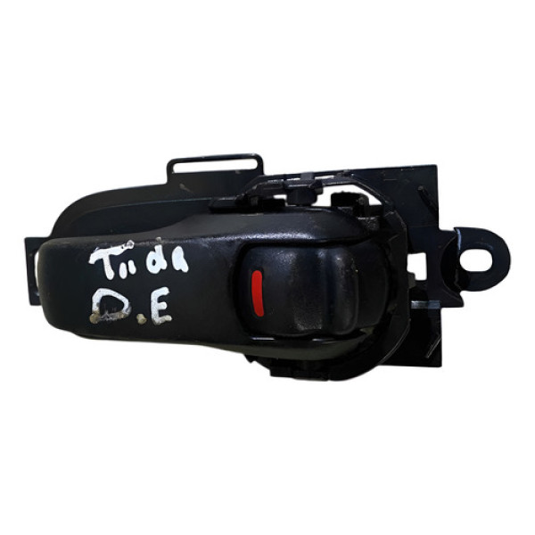Maçaneta Interna Esquerda Nissan Tiida 1.8s 2008 2009 2010 Preto Dianteira