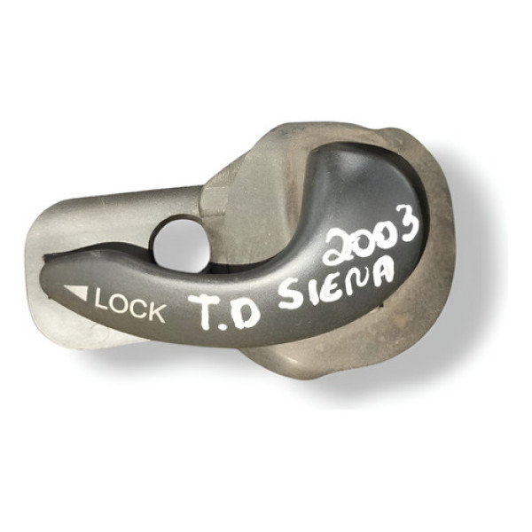 Maçaneta Traseira Direita Fiat Siena 2002 2003 2004 Prateado Traseira