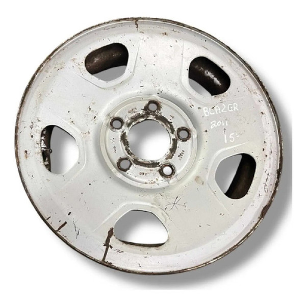 Roda Ferro S10 Blazer Aro 15 Chevrolet Blazer 2009 2010 2011 Branco