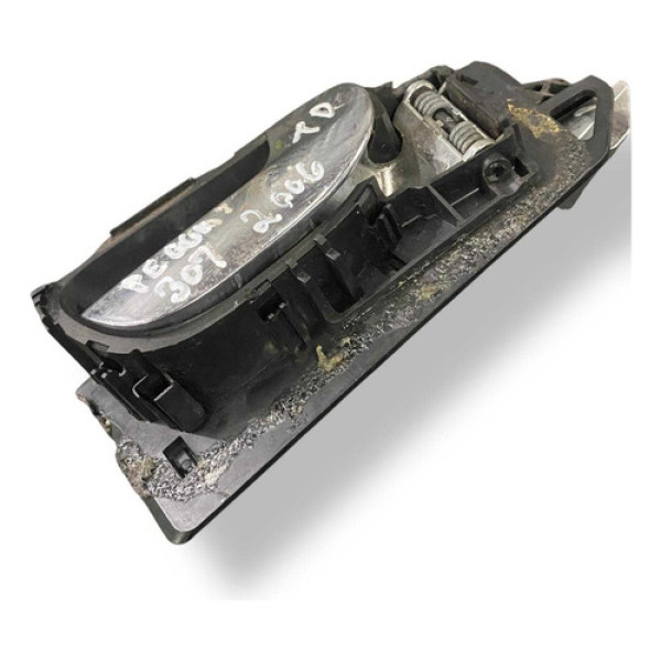 Maçaneta Interna Traseir Direita Peugeot 307 2007 9643604477 Preto Traseira