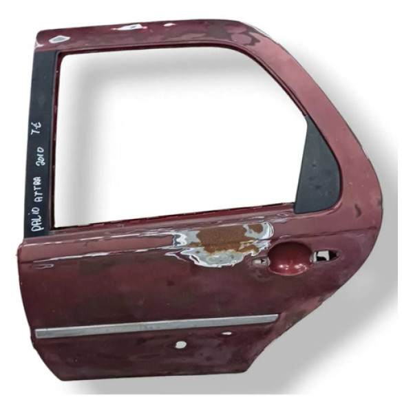Porta Traseira Esquerda Fiat Palio Attractive 2009 2010 2011 Traseira Esquerda Vermelho