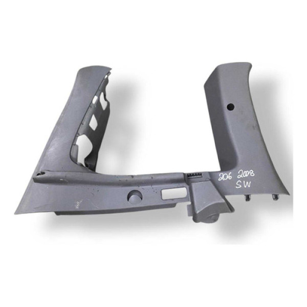 Acabamento Bagagito Esquerdo Peugeot 206 Detalhe 9660215477 Prateado