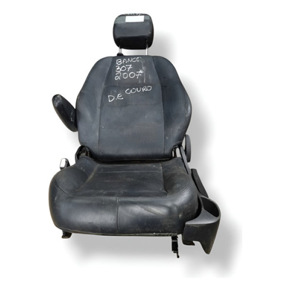 Carcaça Banco Dianteiro Esquerdo (couro) Peugeot  307 2007 - Preto