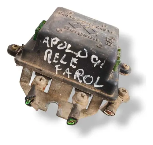 Relé Duplo Auxiliar Farol Volkswagen Apolo 1990 1991 1992 Preto