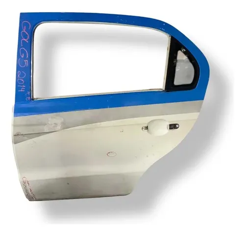 Porta Traseira Esquerda Volkswagen Gol G5 2014 2015 Detalhe Traseira Esquerda Branco