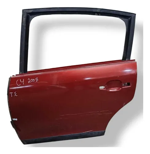 Porta Traseira Esquerda Citroen C4 - 2008 2009 2010 A 2012 Traseira Esquerda Vermelho